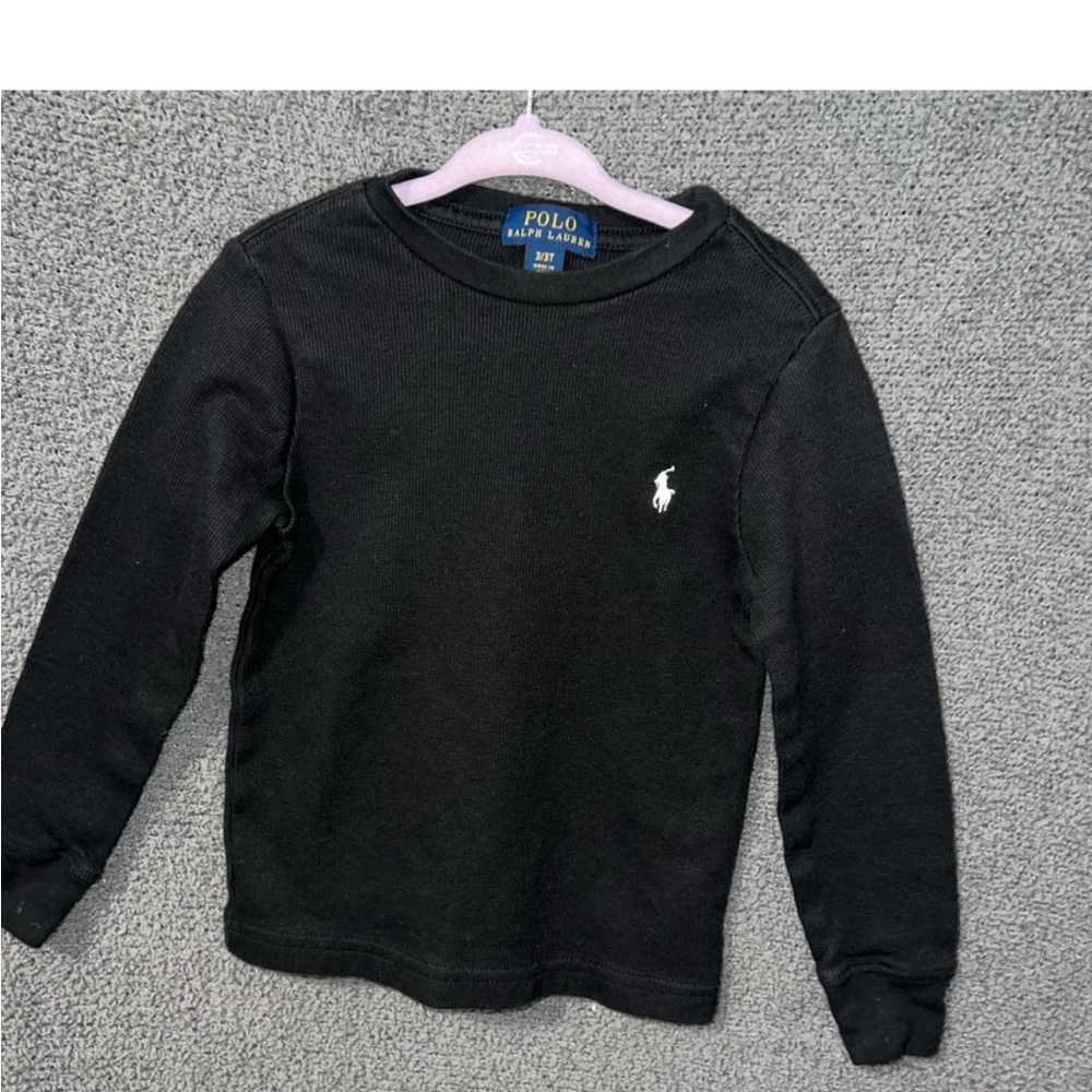 Polo by Ralph Lauren Kids Black Long Sleeve Tee
